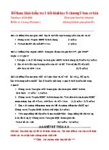 Đề tham khảo kiểm tra 1 tiết môn Hình học Lớp 8 - Chương I - Ban cơ bản - Năm học 2020-2021